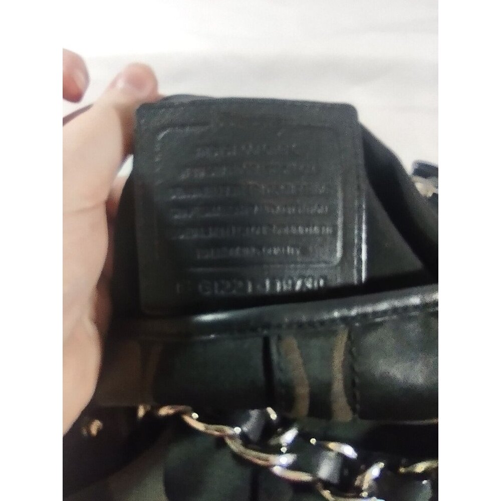 Coach Canvas/Leather F19730 Signature Crossbody Optic Chain Black Shoulder Bag - Picture 8 of 10